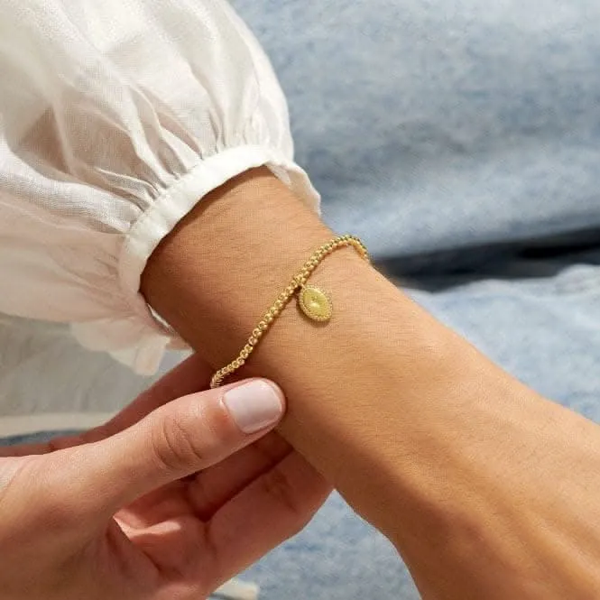 A Little Forever Remembered Gold Plated 17.5cm Stretch Bracelet 6982 Joma Jewellery