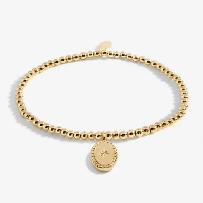 A Little Forever Remembered Gold Plated 17.5cm Stretch Bracelet 6982 Joma Jewellery
