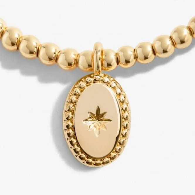 A Little Forever Remembered Gold Plated 17.5cm Stretch Bracelet 6982 Joma Jewellery