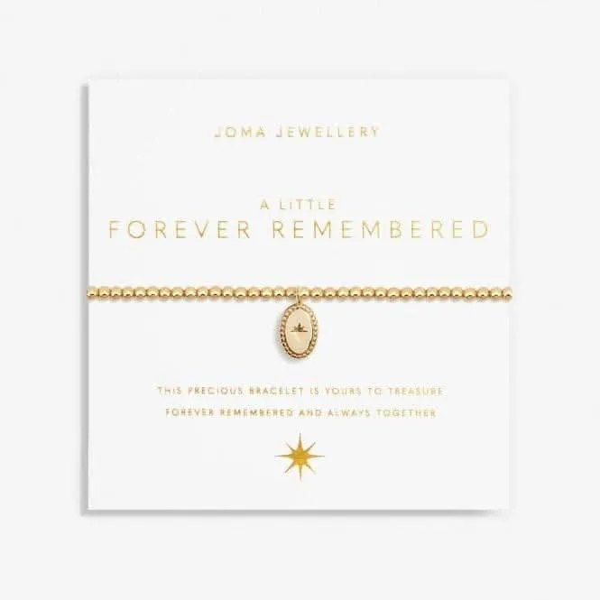 A Little Forever Remembered Gold Plated 17.5cm Stretch Bracelet 6982 Joma Jewellery