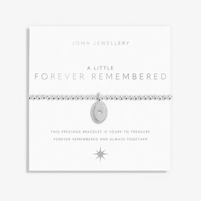 A Little Forever Remembered Silver Plated 17.5cm Stretch Bracelet 6841 Joma Jewellery