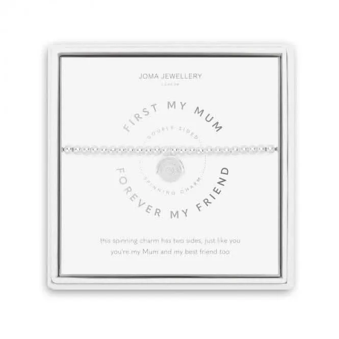 A Littles First My Mum Forever My Friend Silver 17.5cm Stretch Bracelet 5242 Joma Jewellery