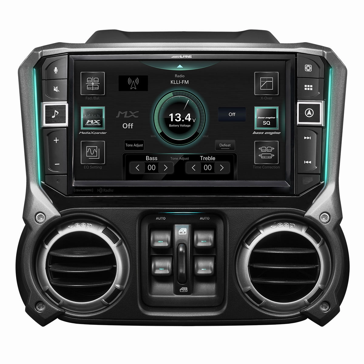 Alpine i509-WRA-JK 9" Weather-Resistant Media Receiver for 2011-2018 Jeep&reg; Wrangler