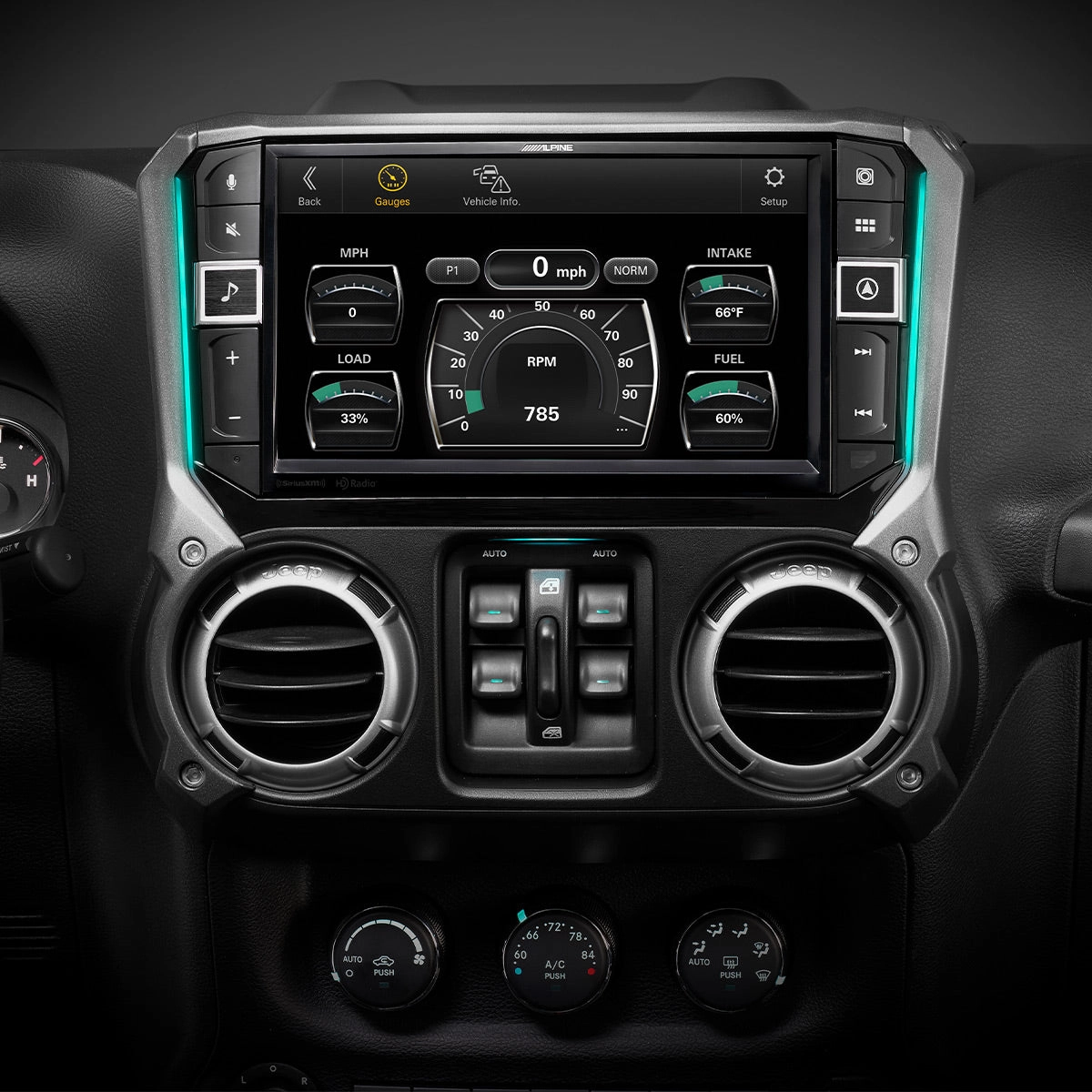 Alpine i509-WRA-JK 9" Weather-Resistant Media Receiver for 2011-2018 Jeep&reg; Wrangler