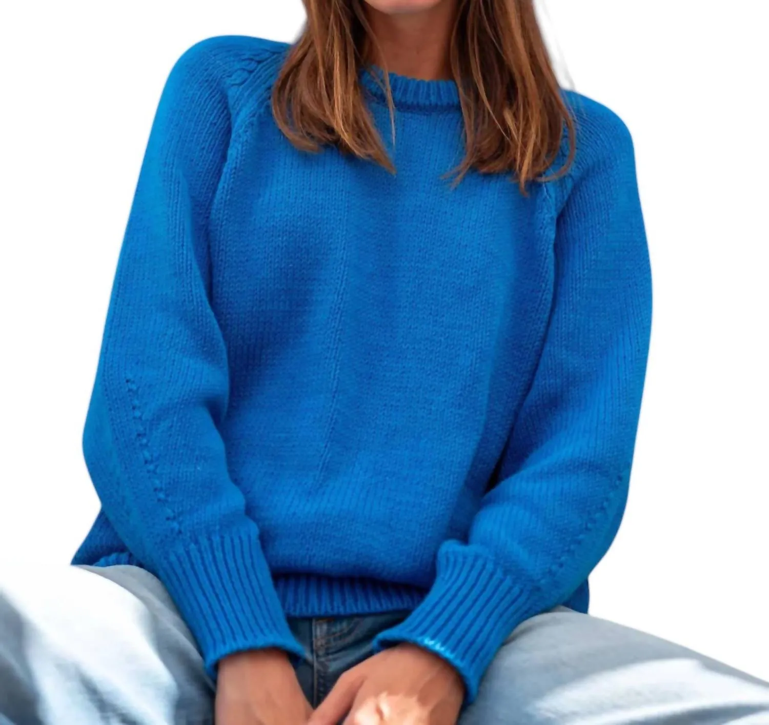 Amalfi Crewneck Sweater In Blueberry