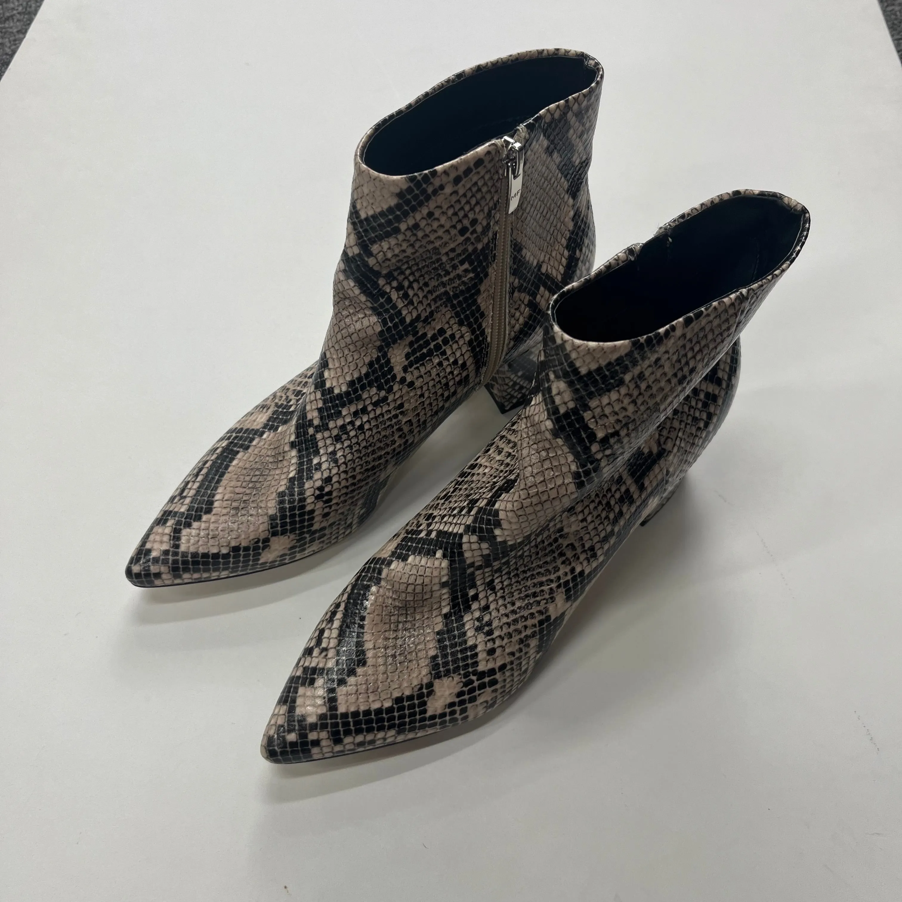 Animal Print Boots Ankle Heels Marc Fisher, Size 8.5 marc-fisher
