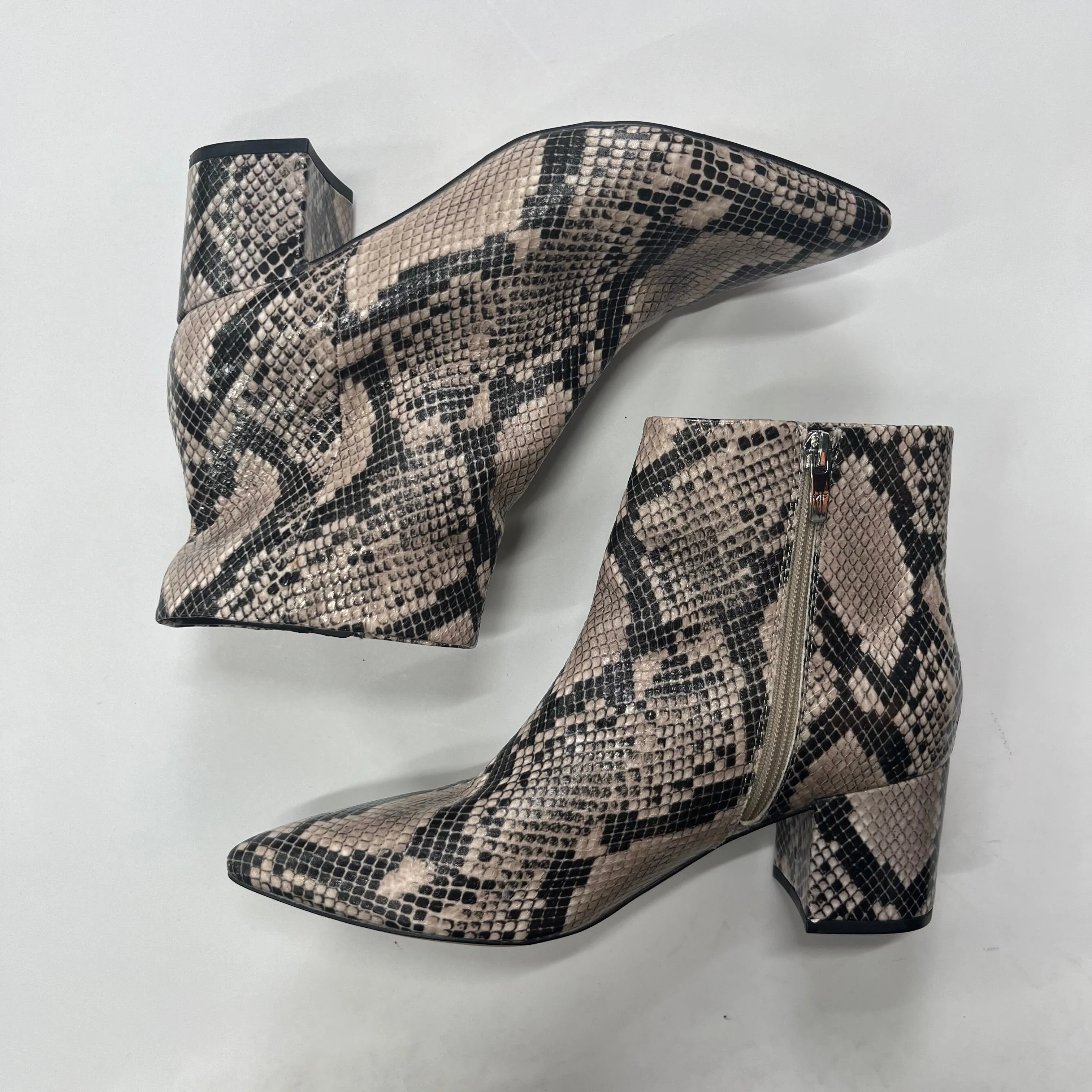 Animal Print Boots Ankle Heels Marc Fisher, Size 8.5 marc-fisher