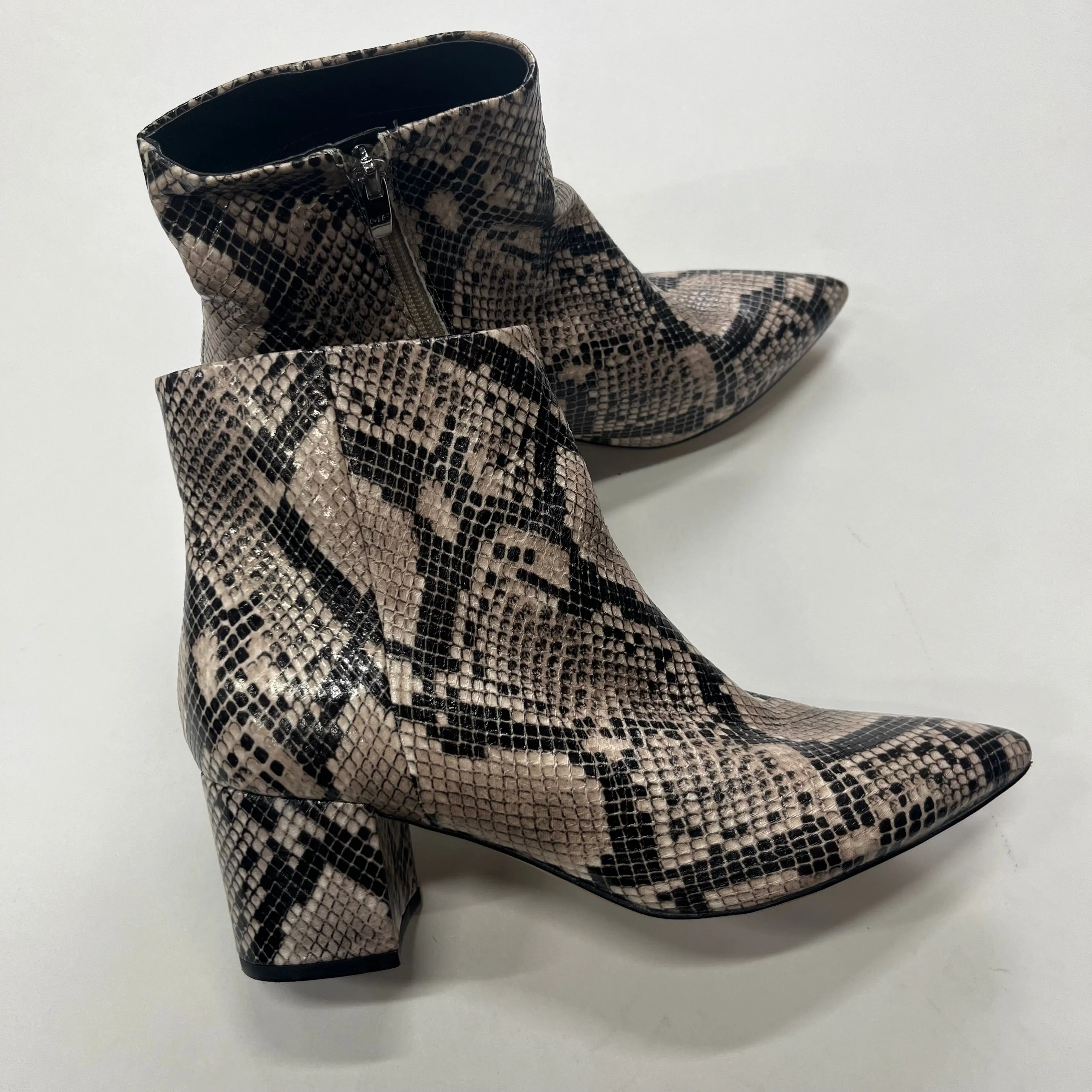 Animal Print Boots Ankle Heels Marc Fisher, Size 8.5 marc-fisher