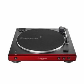 Audio-Technica: AT-LP60XBT-RD Automatic Bluetooth Turntable - Red / Black Record player,Vinyl Player,Analog Turntable