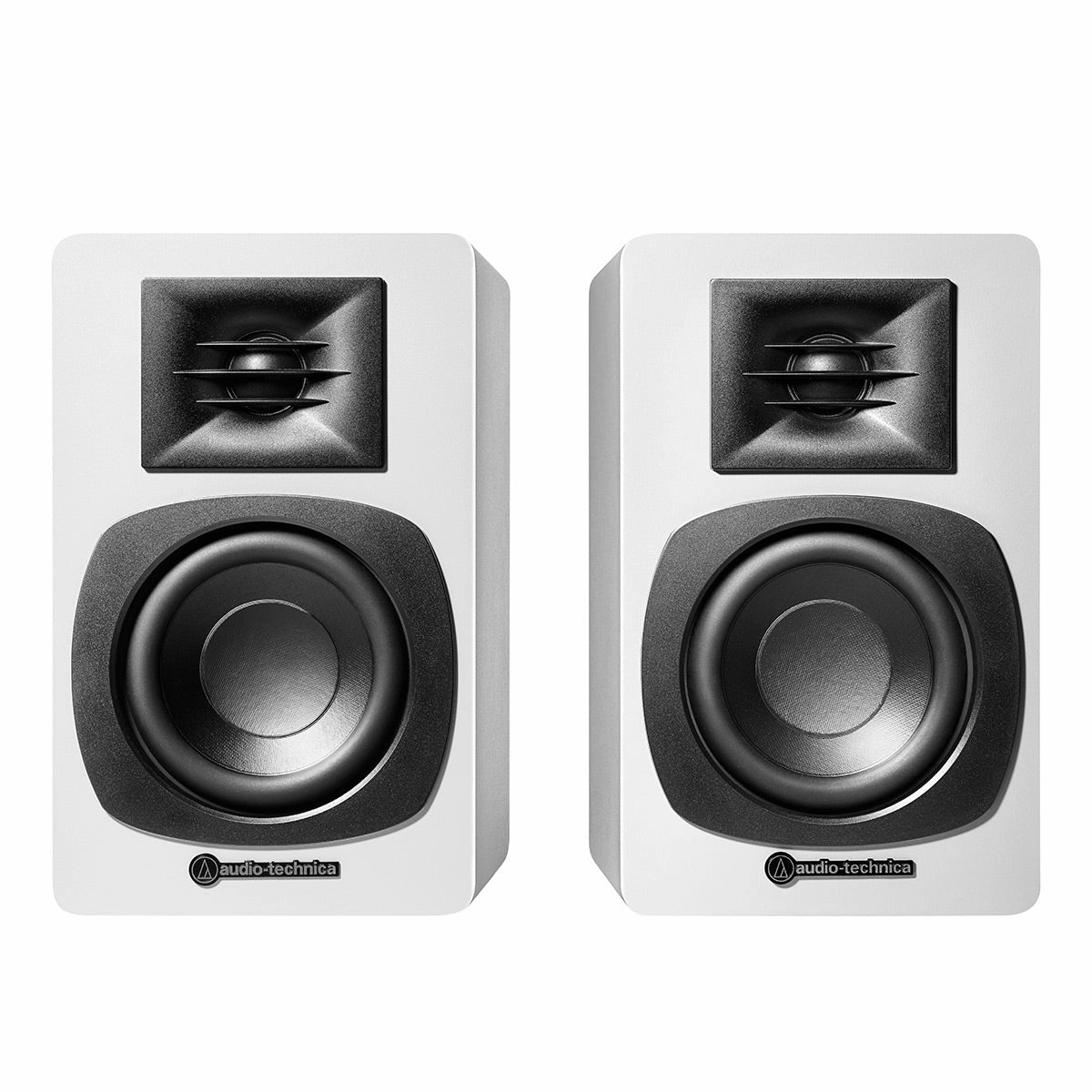 Audio-Technica AT-SP3X Powered Bookshelf Speakers - Pair (White)
