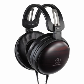 Audio-Technica ATH-AWKT Over-Ear Headphones with Kokutan (Striped Ebony) Wired,Wired Audio,Cabled Equipment