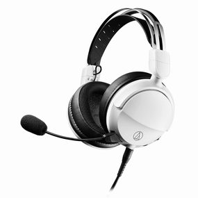 Audio-Technica ATH-GL3 Closed-Back High-Fidelity Gaming Headset (White) Wired,Wired Audio,Cabled Equipment