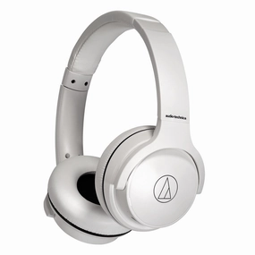 Audio-Technica ATH-S220BT Wireless On-Ear Headphones (White) On ear,On-ear Headphones,Ear-pad Audio