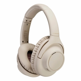 Audio-Technica ATH-S300BT Bluetooth Over-Ear Headphones (Beige) Noise cancelling,ANC Headphones,Silence Technology