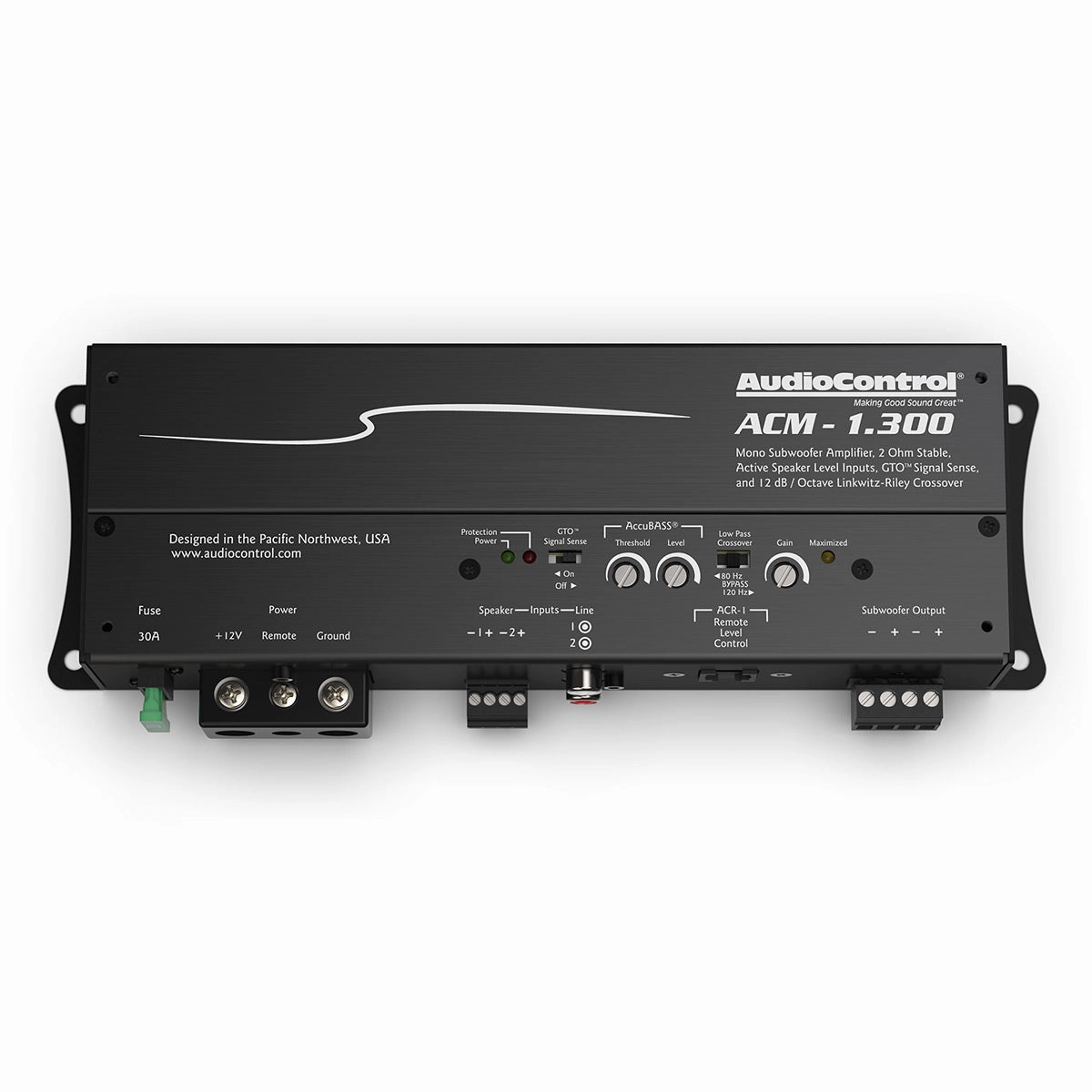 AudioControl ACM-1.300 Monoblock Micro Amplifier with Accubass