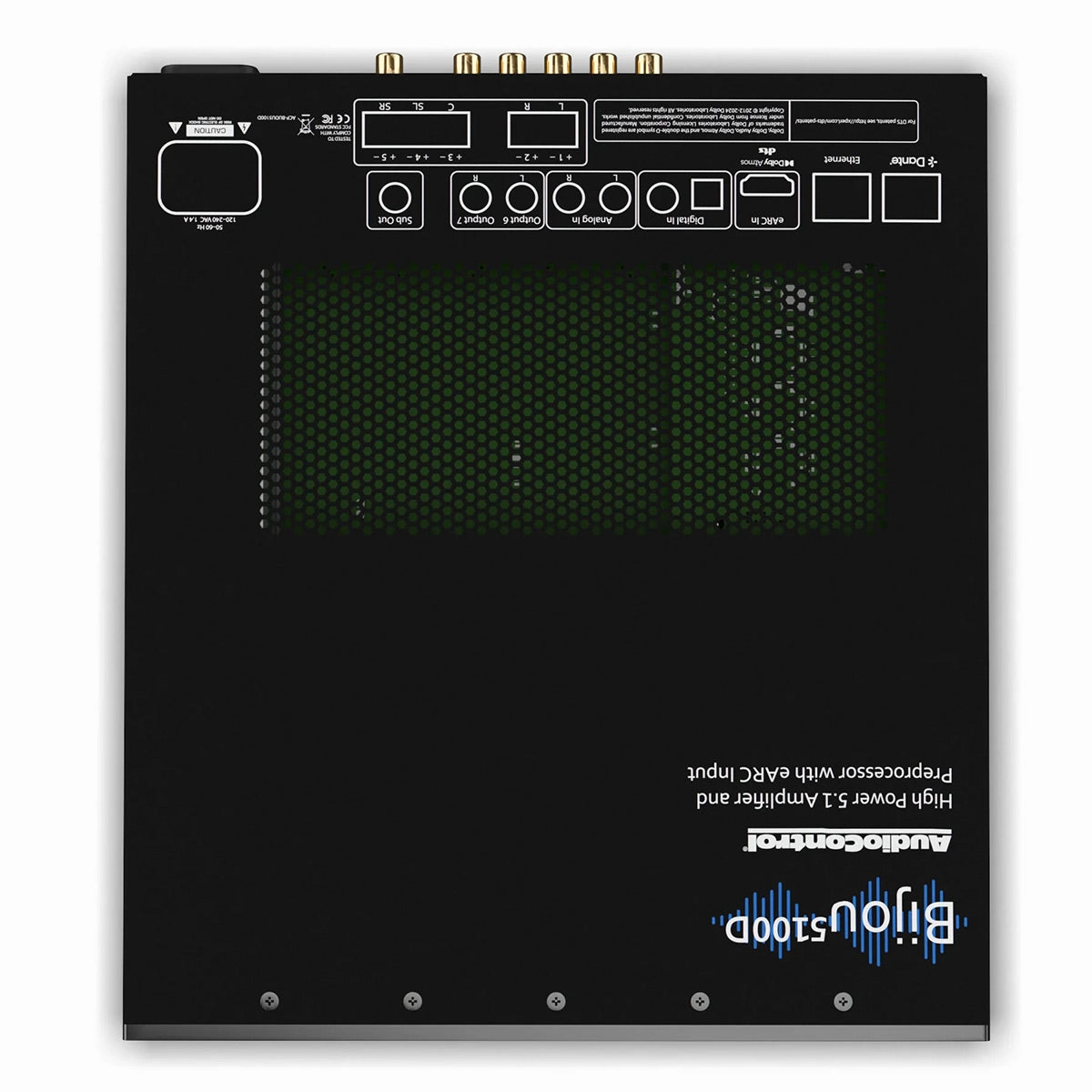 AudioControl Bijou 5100D Compact 5.1 Channel High-Power Integrated Amplifier with Dante Support