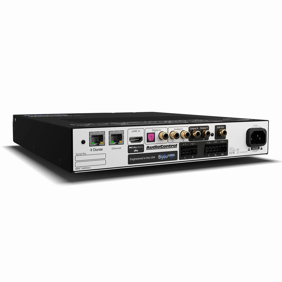 AudioControl Bijou 5100D Compact 5.1 Channel High-Power Integrated Amplifier with Dante Support