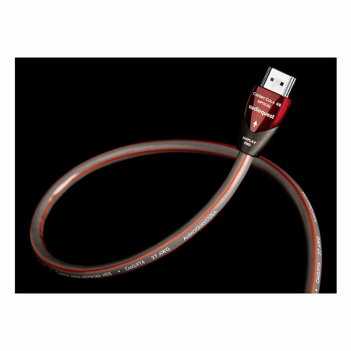 AudioQuest Cherry Cola 48 8K-10K 48Gbps Active Optical HDMI Cable - 49.21ft. (15m)