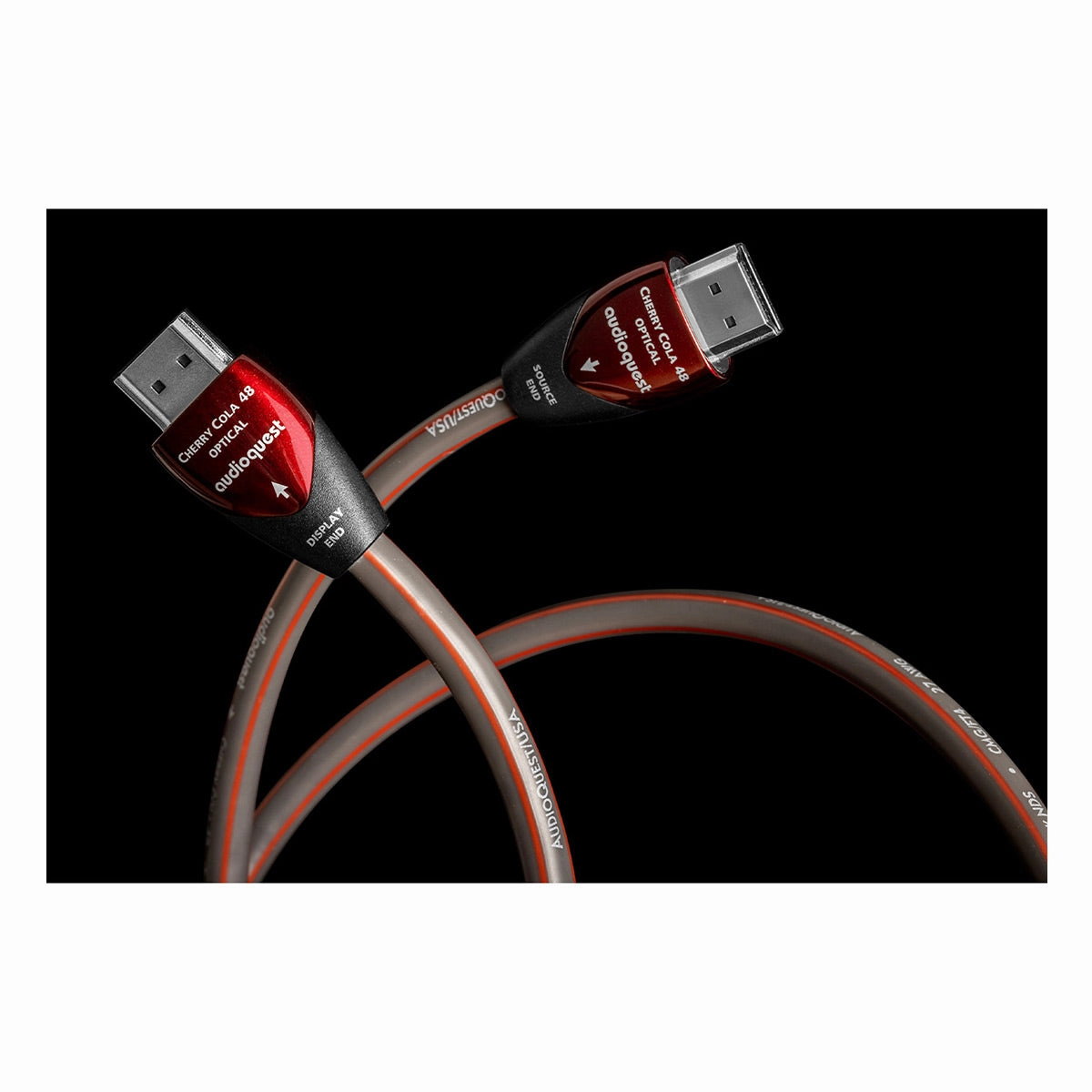 AudioQuest Cherry Cola 48 8K-10K 48Gbps Active Optical HDMI Cable - 49.21ft. (15m)
