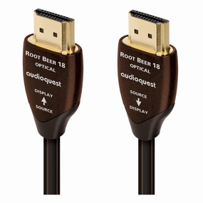 AudioQuest Root Beer 18 High Speed 18Gbps Active HDMI 2.0b Cable - Each (50 ft.) hi-fi power strip,hi-fi surge protector,hi-fi coaxial input