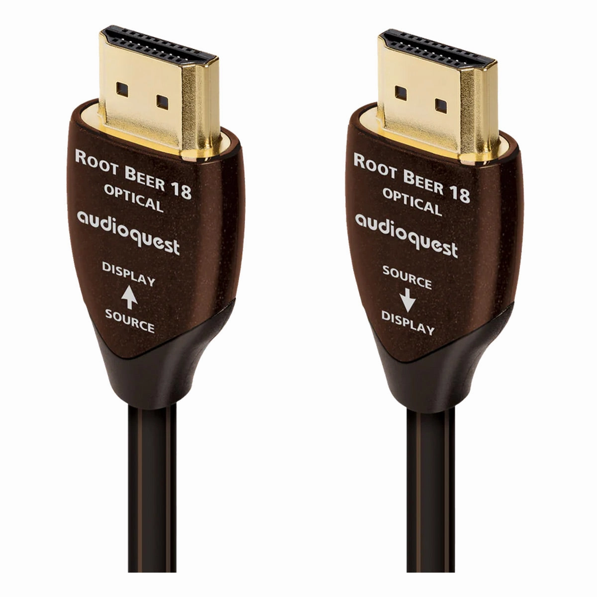 AudioQuest Root Beer 18 High Speed 18Gbps Active HDMI 2.0b Cable - Each (50 ft.) hi-fi power strip,hi-fi surge protector,hi-fi coaxial input