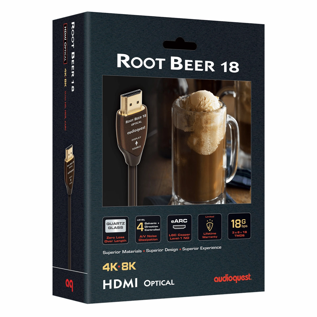 AudioQuest Root Beer 18 High Speed HDMI 2.0b Cable (65.61 ft.)