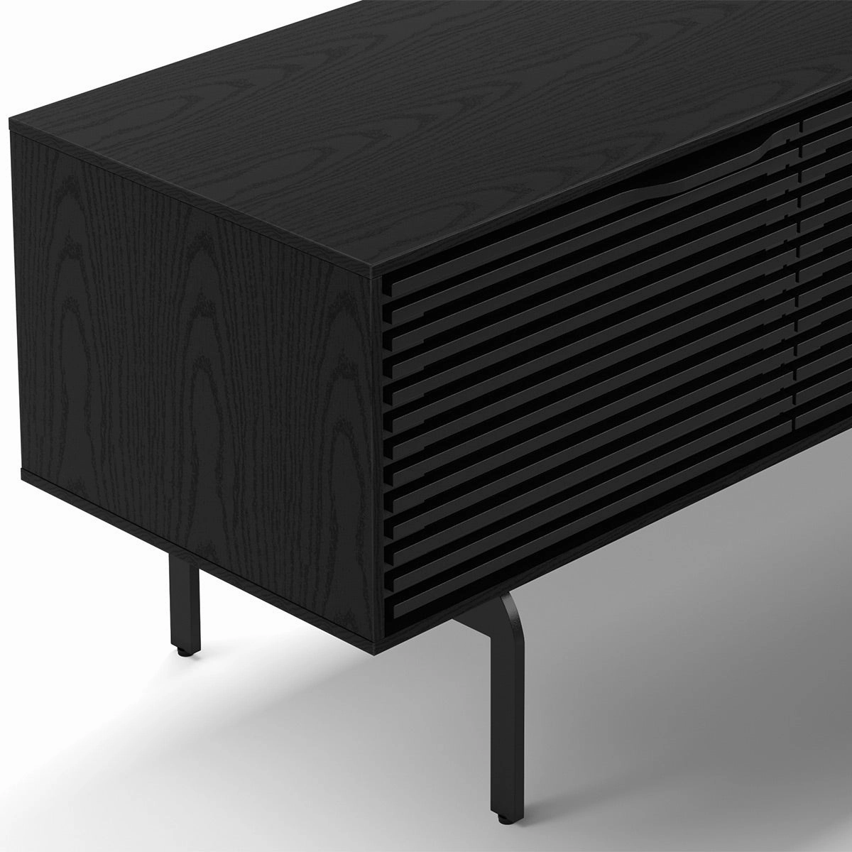 BDI Align 7473 Low 4-Door Cabinet with Console Base (Ebonized Ash)
