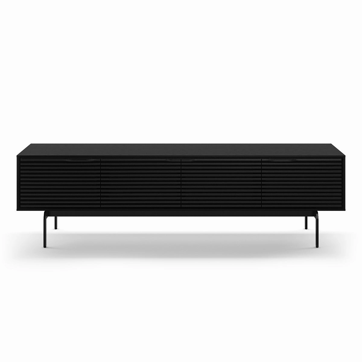BDI Align 7473 Low 4-Door Cabinet with Console Base (Ebonized Ash) hi-fi vibration control,hi-fi grounded cable,hi-fi stereo input selector