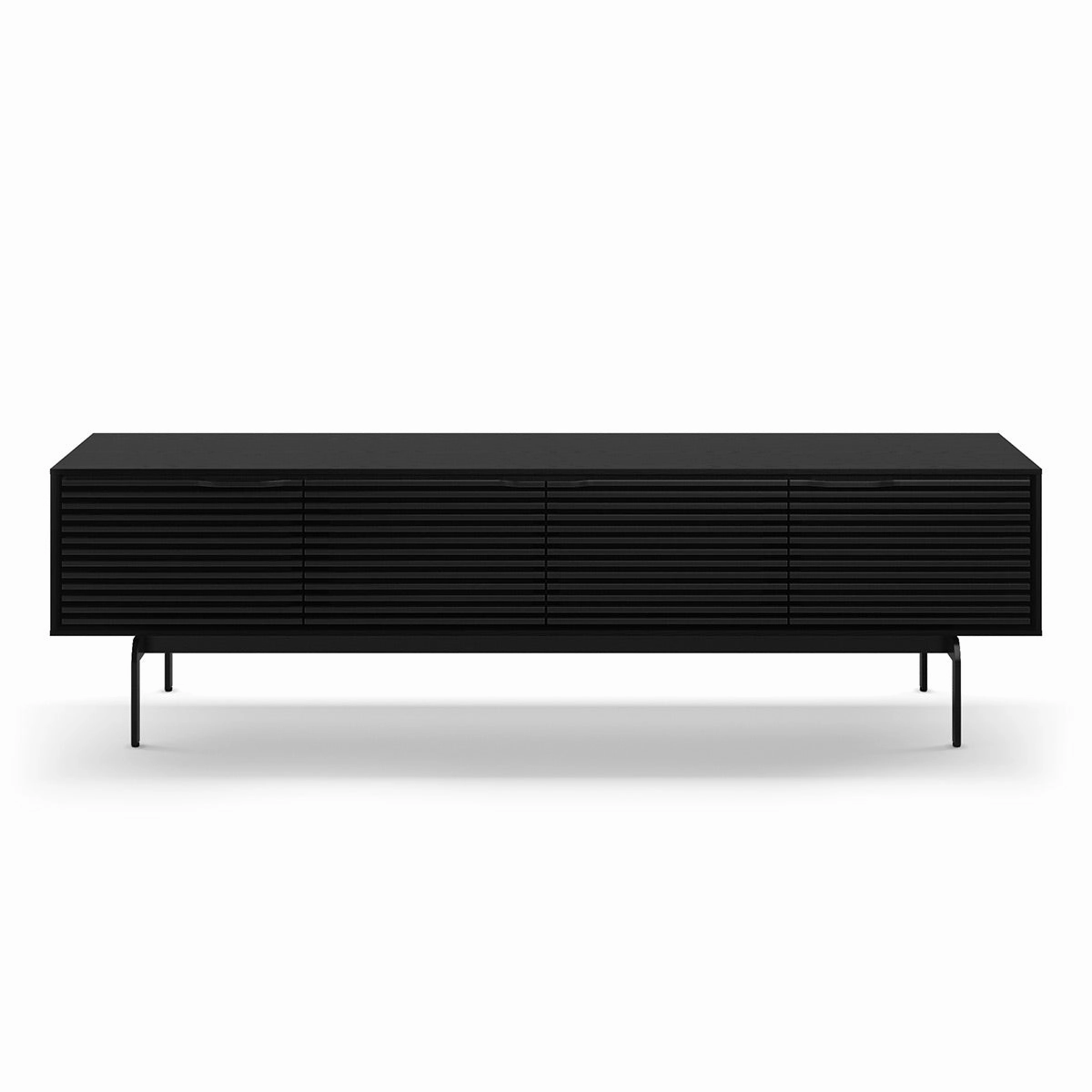 BDI Align 7473 Low 4-Door Cabinet with Console Base (Ebonized Ash)