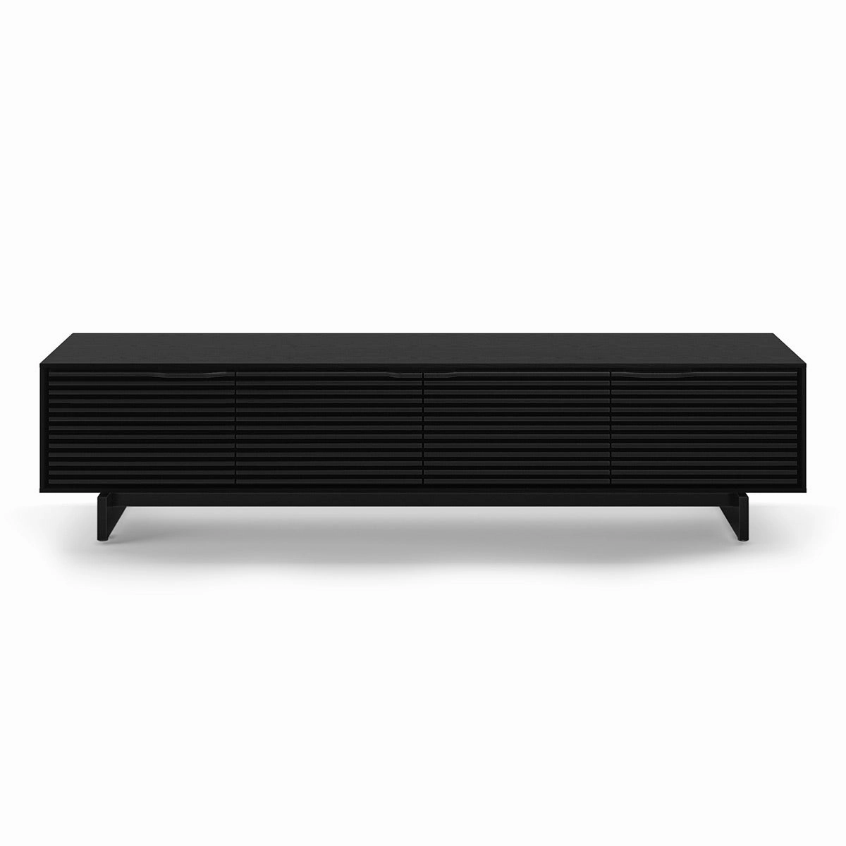 BDI Align 7473 Low 4-Door Cabinet with Media Base (Ebonized Ash)