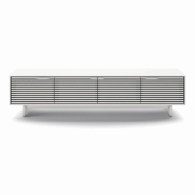BDI Align 7473 Low 4-Door Cabinet with Media Base (Satin White)