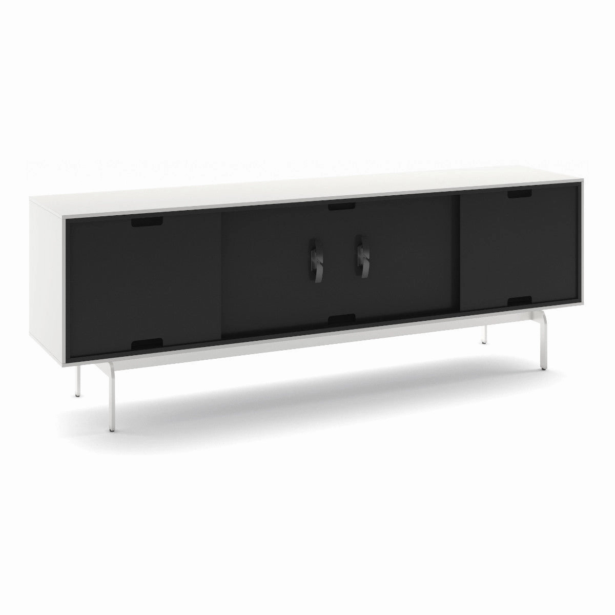 BDI Align 7479 4-Door Cabinet with Console Base (Satin White)