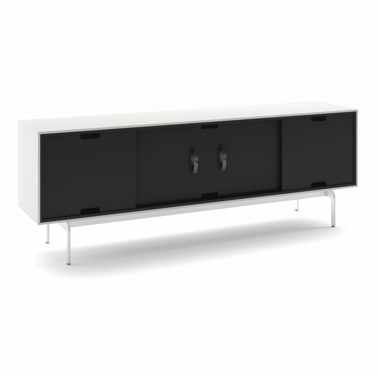 BDI Align 7479 4-Door Cabinet with Console Base (Satin White)