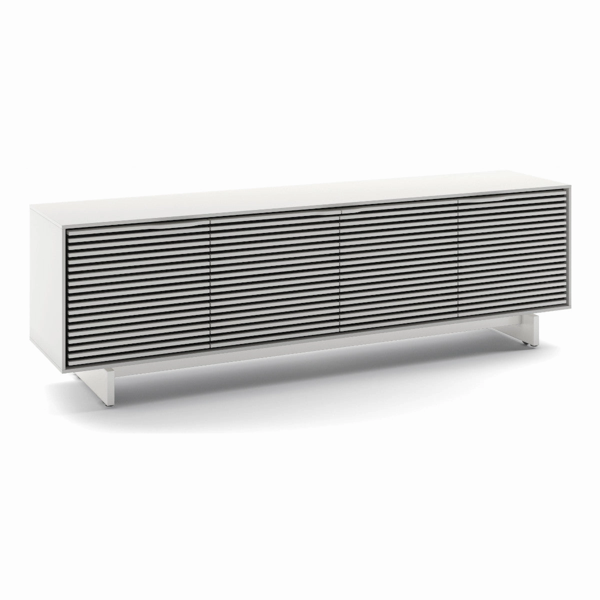 BDI Align 7479 4-Door Cabinet with Media Base (Satin White)