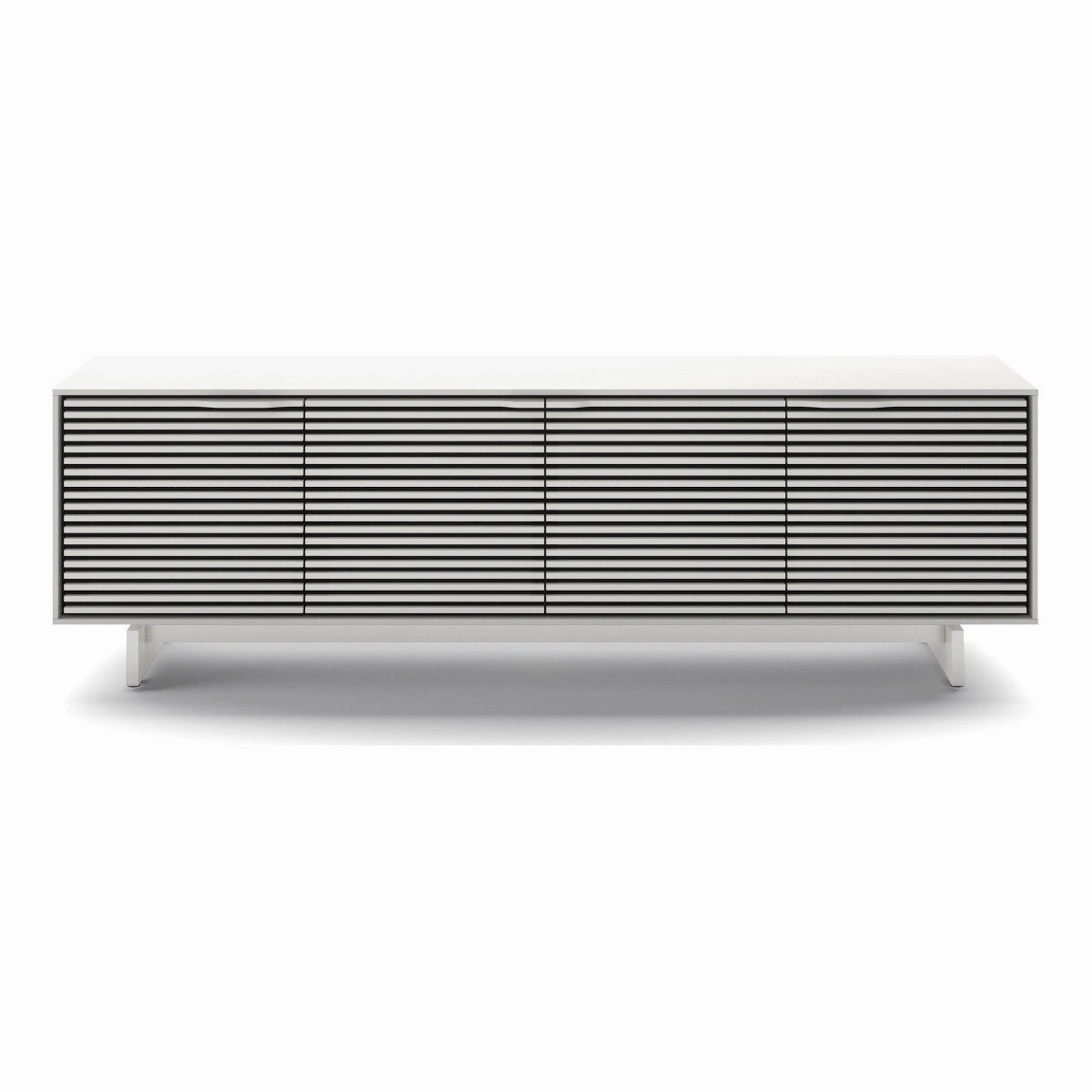 BDI Align 7479 4-Door Cabinet with Media Base (Satin White)