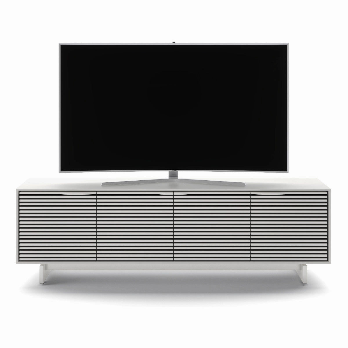 BDI Align 7479 4-Door Cabinet with Media Base (Satin White)