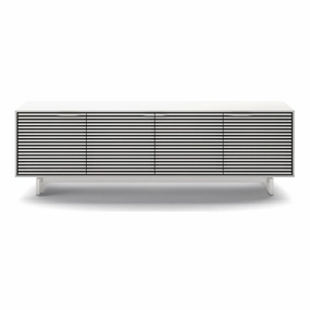 BDI Align 7479 4-Door Cabinet with Media Base (Satin White)