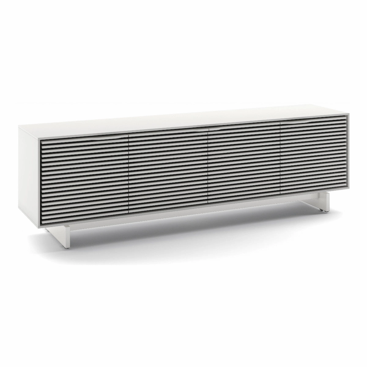 BDI Align 7479 4-Door Cabinet with Media Base (Satin White)