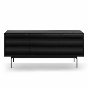 BDI Align Media   Storage 7477CO-EBO Triple Cabinet with Console Base (Ebonized Ash) hi-fi vibration control,hi-fi grounded cable,hi-fi stereo input selector