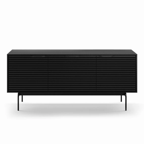 BDI Align Media   Storage 7477CO-EBO Triple Cabinet with Console Base (Ebonized Ash)