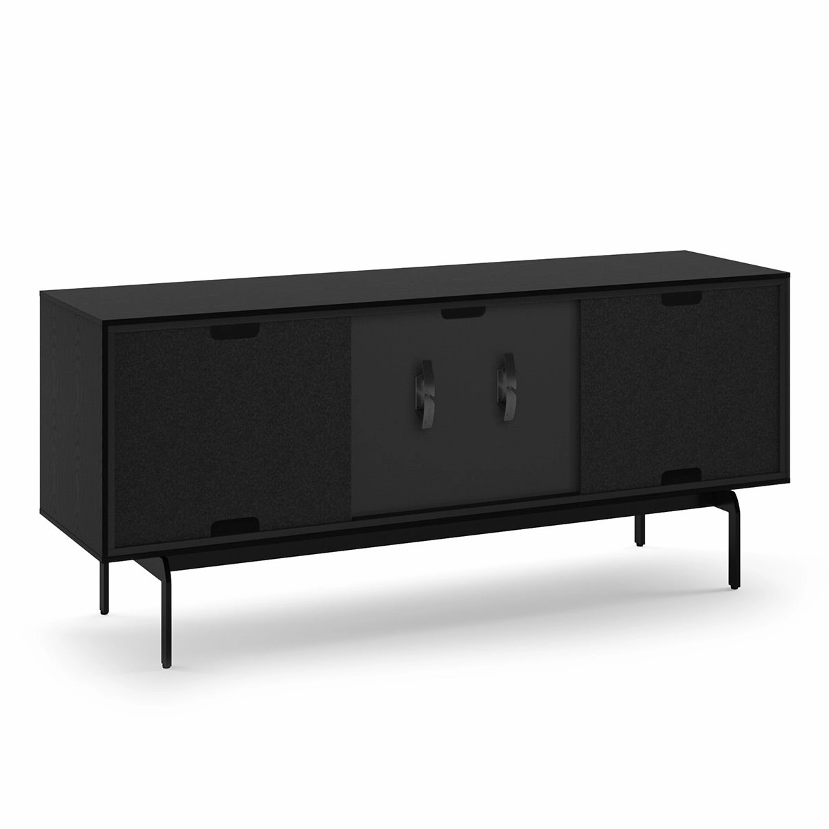 BDI Align Media   Storage 7477CO-EBO Triple Cabinet with Console Base (Ebonized Ash)