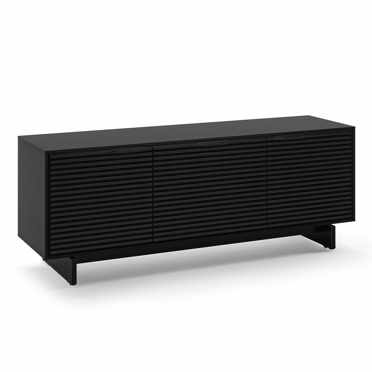 BDI Align Media   Storage 7477ME-EBO Triple Cabinet with Media Base (Ebonized Ash)