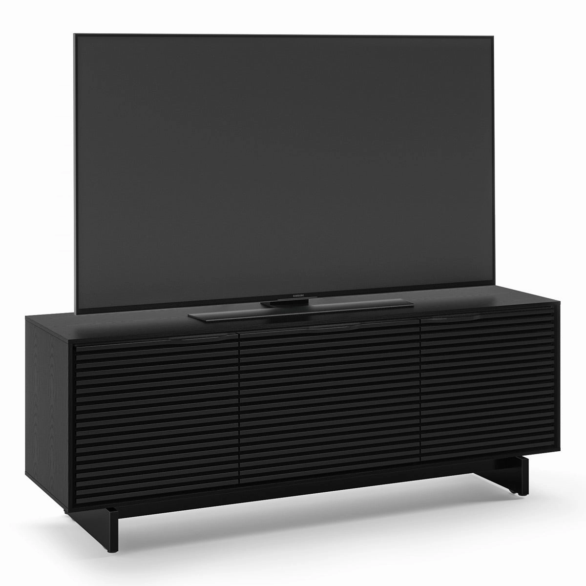 BDI Align Media   Storage 7477ME-EBO Triple Cabinet with Media Base (Ebonized Ash)