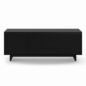 BDI Align Media   Storage 7477ME-EBO Triple Cabinet with Media Base (Ebonized Ash)