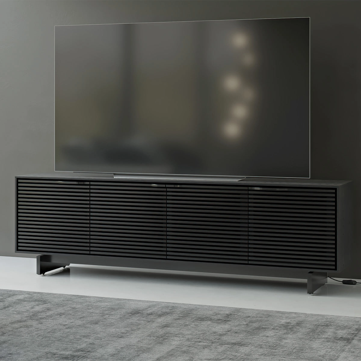 BDI Align Media   Storage 7479ME-EBO Quad Cabinet with Media Base (Ebonized Ash)
