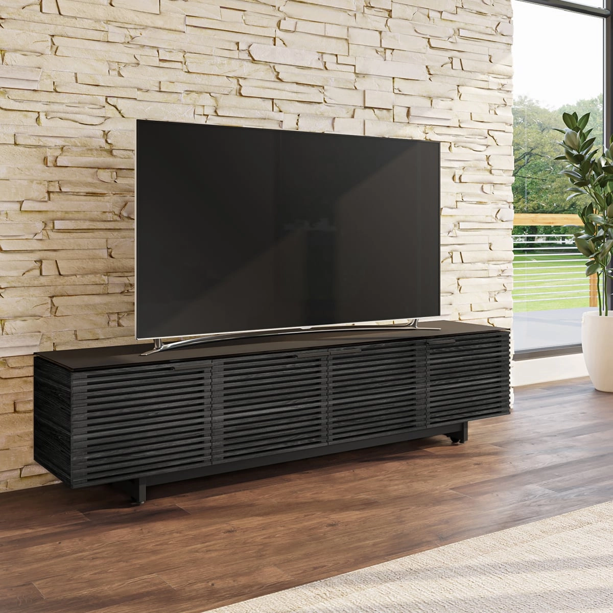 BDI Corridor 8173 Media Console (Charcoal Stained Ash)