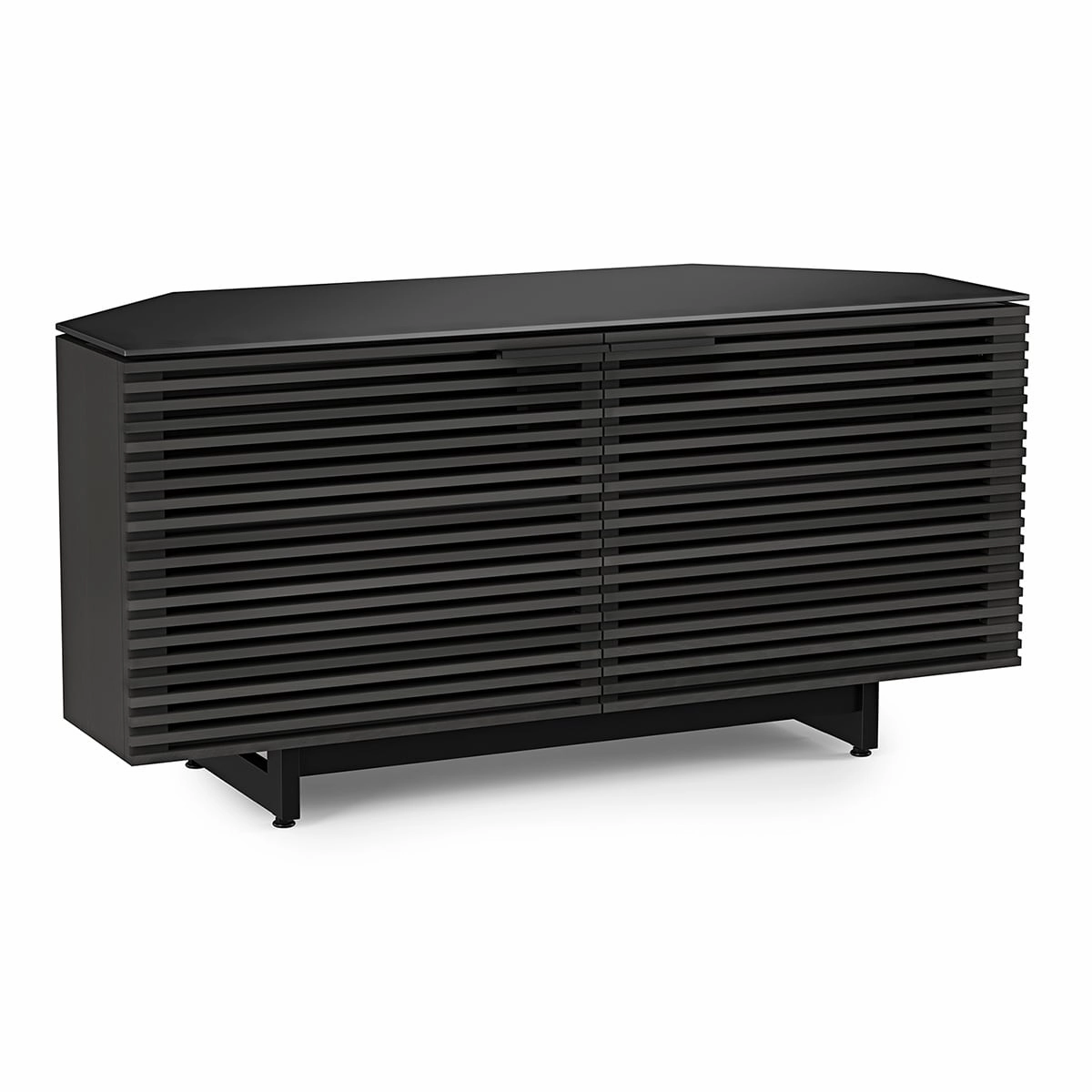 BDI Corridor 8175 Corner Media Cabinet (Charcoal Stained Ash) hi-fi vibration control,hi-fi grounded cable,hi-fi stereo input selector
