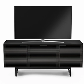 BDI Corridor 8177 Triple Wide Media Console (Charcoal Stained Ash) hi-fi vibration control,hi-fi grounded cable,hi-fi stereo input selector