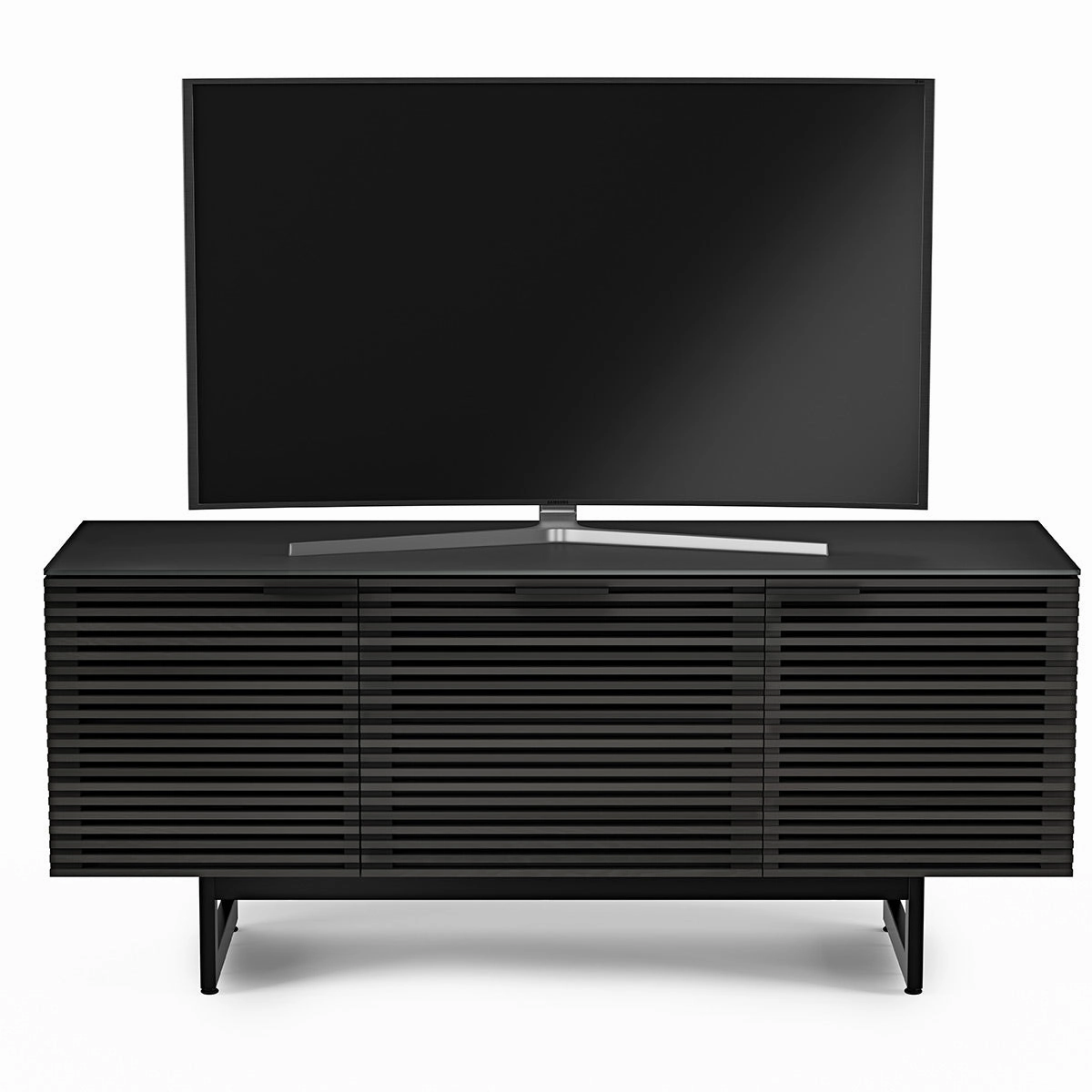 BDI Corridor 8177 Triple Wide Media Console (Charcoal Stained Ash) hi-fi vibration control,hi-fi grounded cable,hi-fi stereo input selector