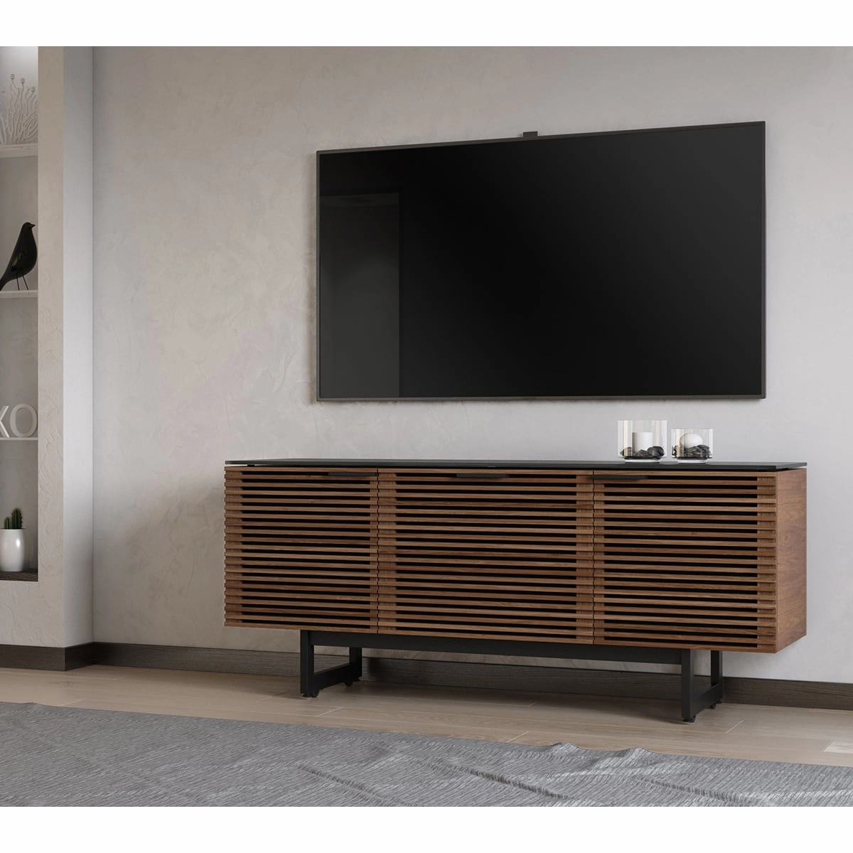 BDI Corridor 8177 Triple Wide Media Console (Walnut)